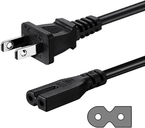 2 Prong AC Power Cord Compatible with Vizio D/E/M Series HDTV, Vizio Sound Bar Power Cable Replacement