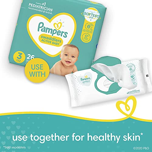 Pampers Wipes Sensitive - 56 ct, Pack of 5