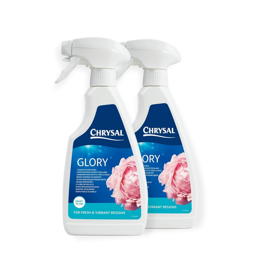 Chrysal Glory Flower and Foliage Finish — Floral Supplies for Fresh Flowers — Spray for Fresh Cut Flower Arrangements — Cut Flower Preservative Spray — Ideal Florist Supplies (2 Pack)