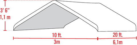 ShelterLogic MaxAP Canopy Replacement Cover, White, 10 x 20 ft.