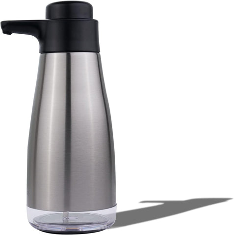 AIKE 15oz Liquid Soap Dispenser for Dish and Hand Soap Stainless Finish