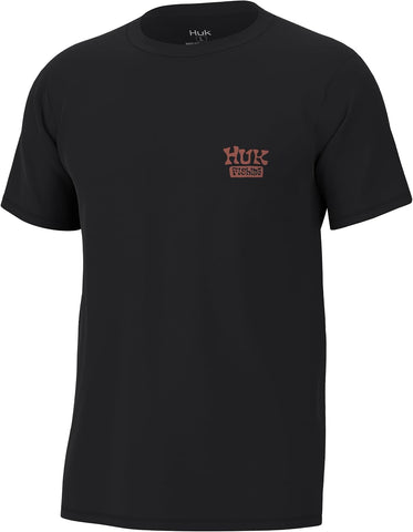 HUK Mens Performance Fishing Logo Tee, Short Sleeve T-Shirt for Men