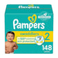 Pampers Swaddlers Diapers - Size 2, 148 Count, Ultra Soft Disposable Baby Diapers