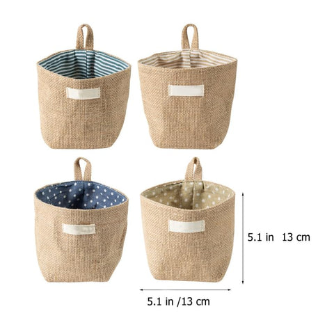 Parliky 4pcs Over The Door Storage Organizer Wall Hanging Pocket for Glasses Jewelry Keys Mail Fabric Compact and Lightweight Design for Tidy Spaces