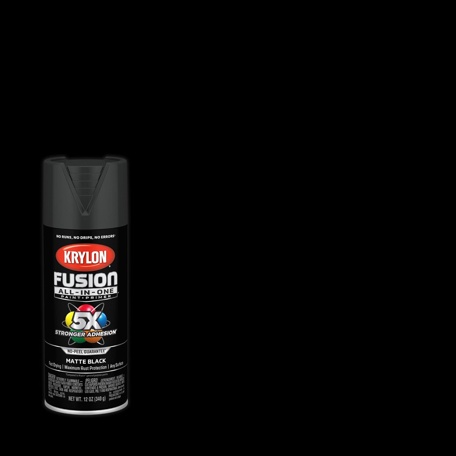 Krylon Fusion All-In-One, Matte, Black, 12 oz