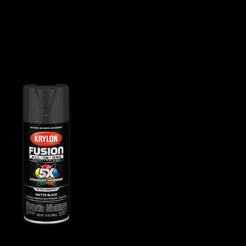 Krylon Fusion All-In-One, Matte, Black, 12 oz