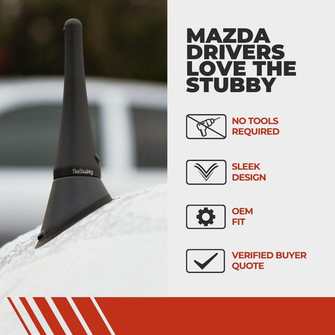 CravenSpeed Stubby Antenna Compatible with Mazda 3 2004-2018 | 4 inches | Short Antenna Replacement | Made in the USA