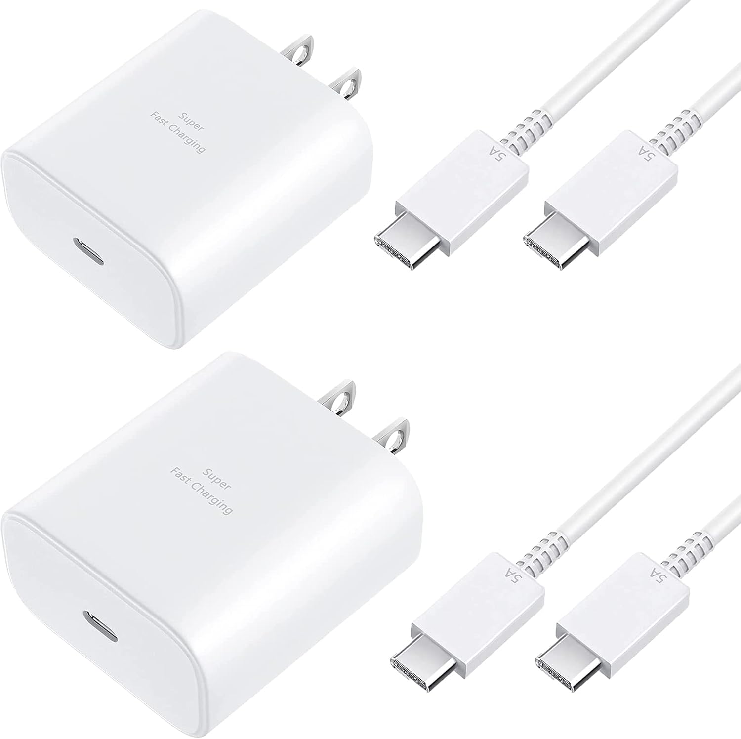 45W Super Fast USB-C Wall Charger for Samsung Galaxy S26 Ultra/S26/S26 Plus/S26/S25 S24 S23 S22 Ultra/S25 S24 S23 S22 S21 S20/Note 10/20, Tab S8/S7, PPS 45 Watt Charger Block with 6.6FT Cable-White