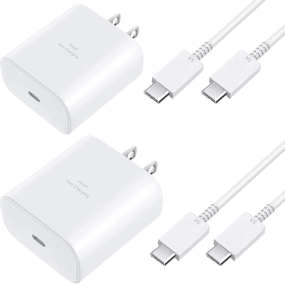 45W Super Fast USB-C Wall Charger for Samsung Galaxy S26 Ultra/S26/S26 Plus/S26/S25 S24 S23 S22 Ultra/S25 S24 S23 S22 S21 S20/Note 10/20, Tab S8/S7, PPS 45 Watt Charger Block with 6.6FT Cable-White