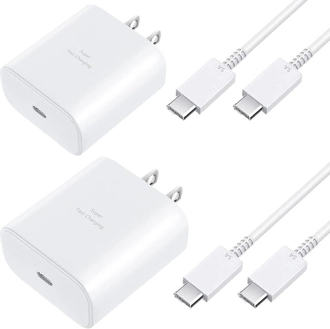 45W Super Fast USB-C Wall Charger for Samsung Galaxy S26 Ultra/S26/S26 Plus/S26/S25 S24 S23 S22 Ultra/S25 S24 S23 S22 S21 S20/Note 10/20, Tab S8/S7, PPS 45 Watt Charger Block with 6.6FT Cable-White