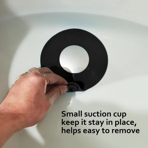 Seatery Bathroom Sink Stopper, Tub Stopper, Bathtub Drain Stopper, Bath Tub Plug, Bathtub Drain Cover, Bathtub Drain Plug, Sink Drain Cover, Sink Plug，Black