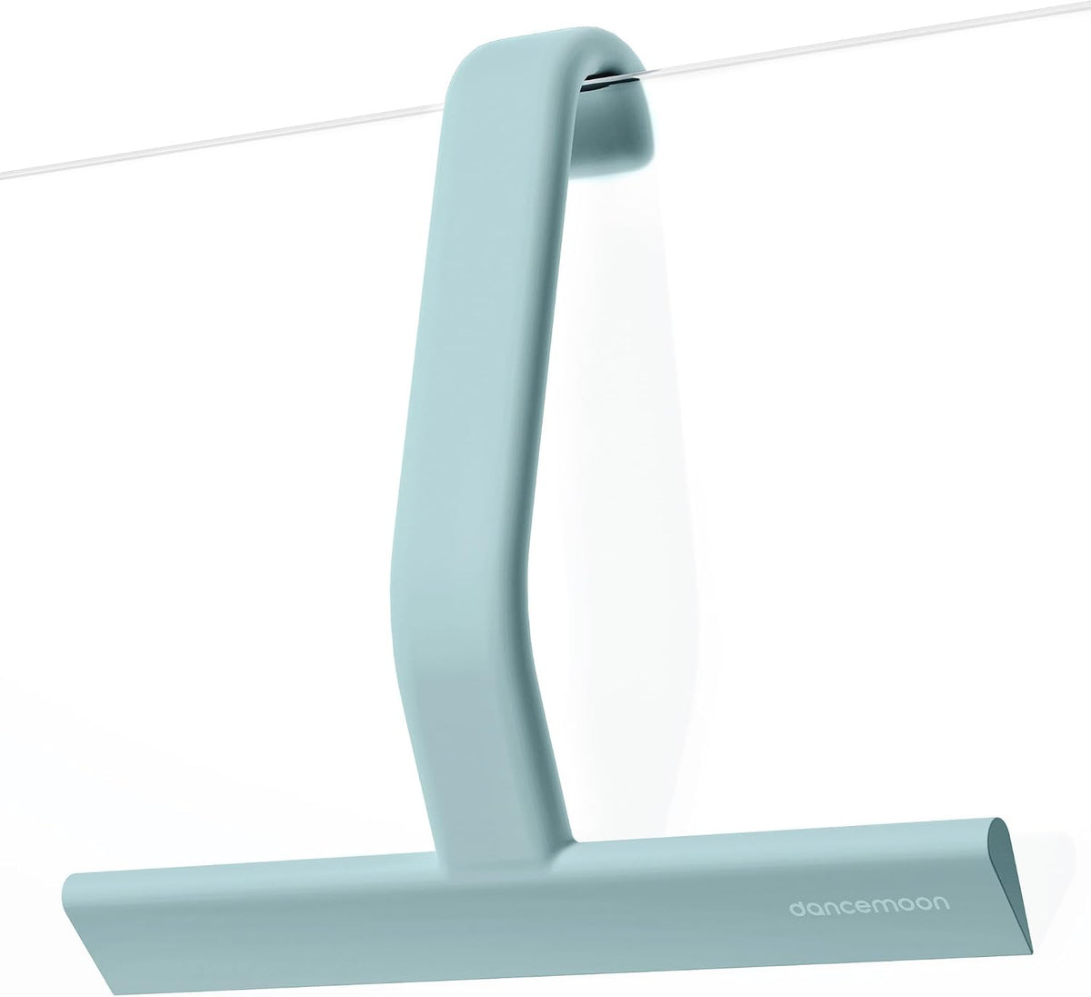 dancemoon JustHang Shower Squeegee with Built-in Hook, 10-Inch Slate Blue