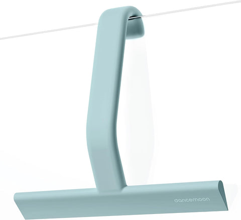 dancemoon JustHang Shower Squeegee with Built-in Hook, 10-Inch Slate Blue