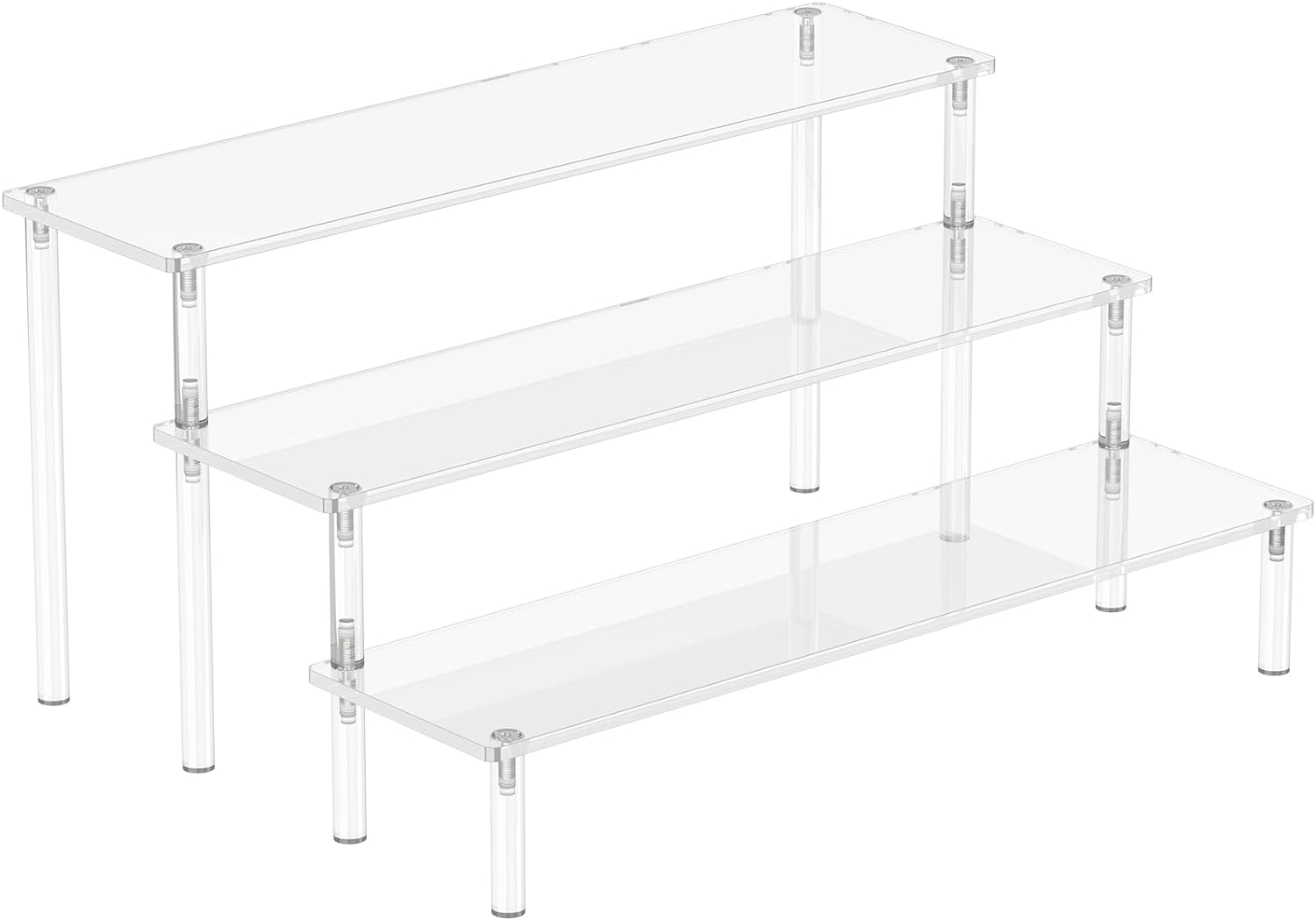 Acrylic Display Risers, 3 Tier Perfume Organizer, Clear Cupcake Stand