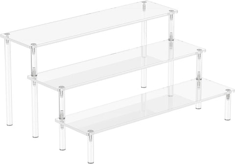 Acrylic Display Risers, 3 Tier Perfume Organizer, Clear Cupcake Stand