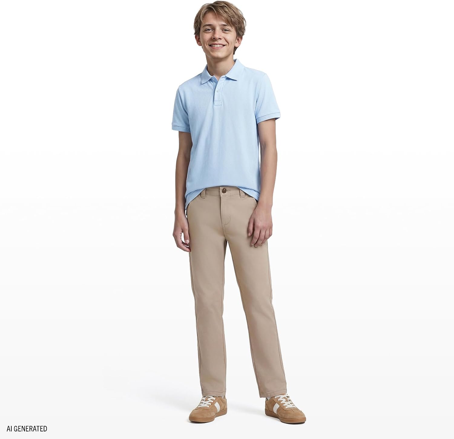 Izod Boys' School Uniform Twill Pants, Flat Front & Comfortable Waistband with 5 Pockets