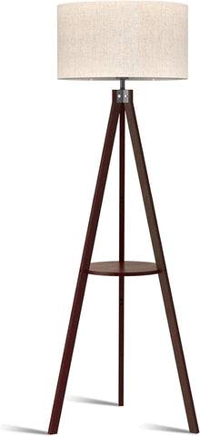 LEPOWER Shelf Floor Lamp Tripod Mid Century Modern Lamps for Living Room