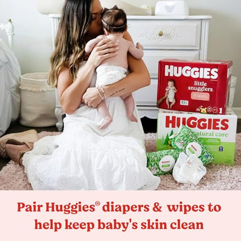Baby Wipes, Huggies Natural Care Sensitive Baby Diaper Wipes, Unscented, Hypoallergenic