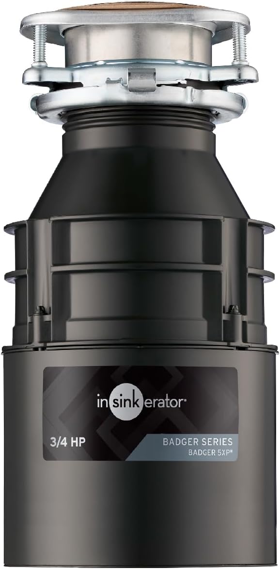 InSinkErator Badger 5XP Garbage Disposal, Badger Series 3/4 HP Continuous Feed Food Waste Disposer