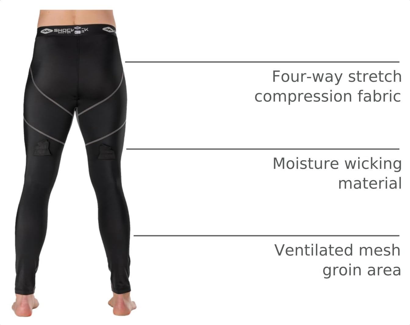 Shock Doctor Compression Hockey Pant w/Protective Cup, Adult