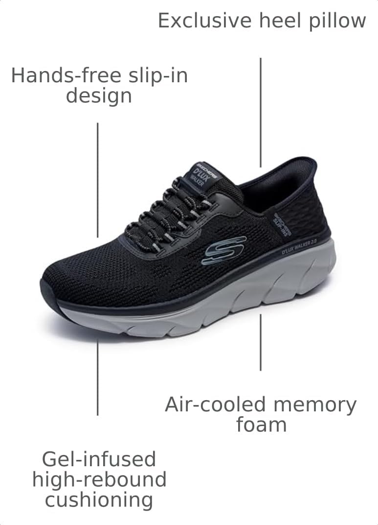 Skechers Men's D'Lux Walker 2.0 Rezinate