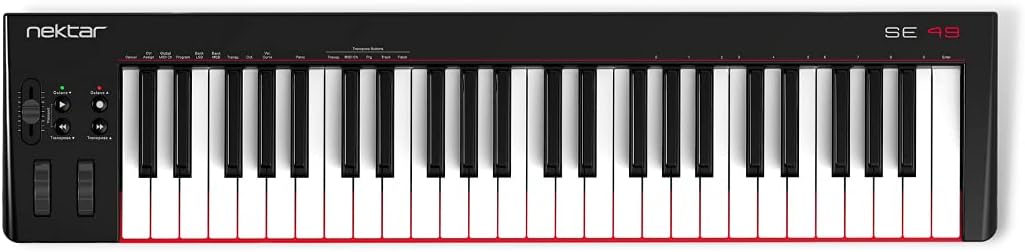Nektar, 49-Key Midi Controller (SE49),Black white Grey