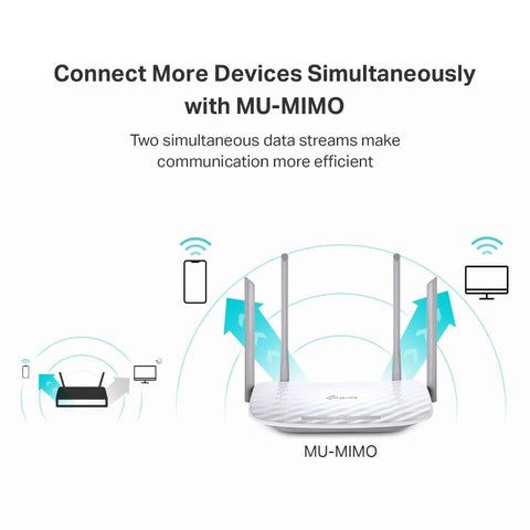 TP-Link AC1200 WiFi Router (Archer A54) - Dual Band Wireless Internet Router, 4 x 10/100 Mbps Fast Ethernet Ports, Supports Guest WiFi, Access Point Mode, IPv6 and Parental Controls