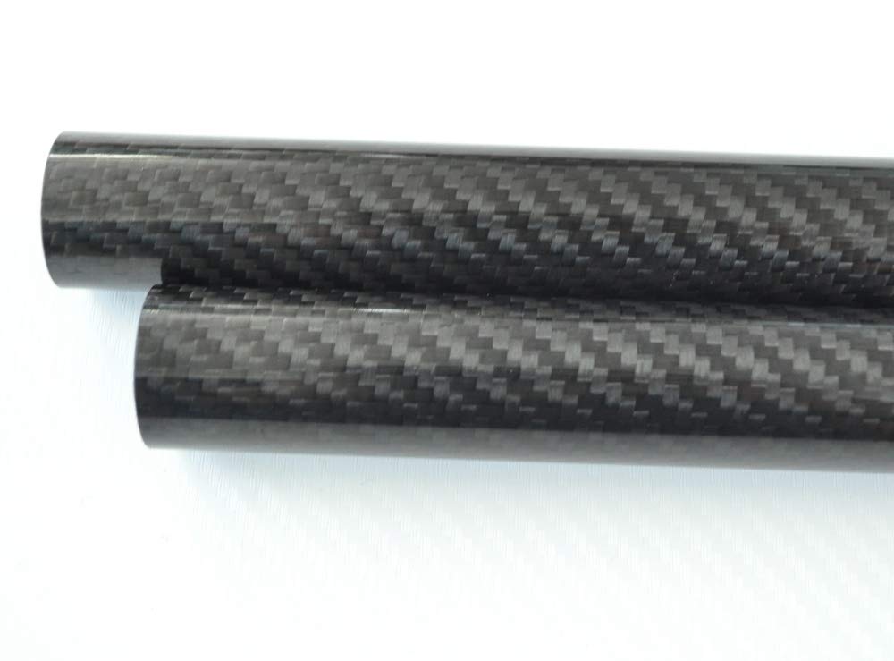 1pcs Roll Wrapped Carbon Fiber Tube/Tubing/Shaft OD 20mm X ID 16mm X Length 1000mm 3K Glossy Twill Weave Surface
