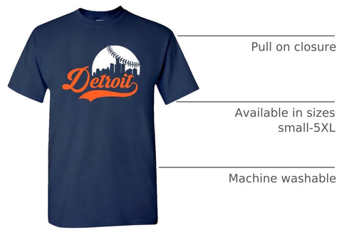 Xtreme Apparrel Cityscape Skyline Men's T-Shirt for Baseball Fans