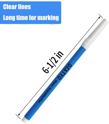 OZXTYO Washable Fabric Markers for Sewing,5 Pack,Blue,Erasable