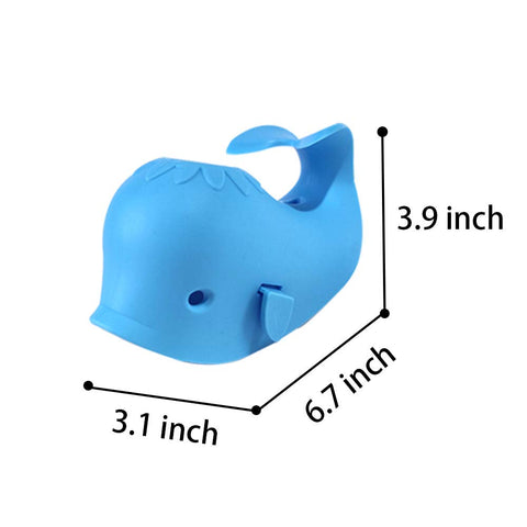 Silicone Whale Bath Spout Cover, Baby Faucet Safety Guard, Blue