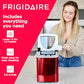 Frigidaire Compact Countertop Ice Maker, 26lbs of Ice per day, Red Stainless