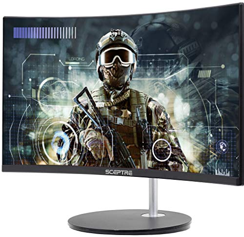 Sceptre Curved 24-inch Gaming Monitor 1080p R1500 98% sRGB HDMI x2 VGA Build-in Speakers, VESA Wall Mount Machine Black (C248W-1920RN Series)