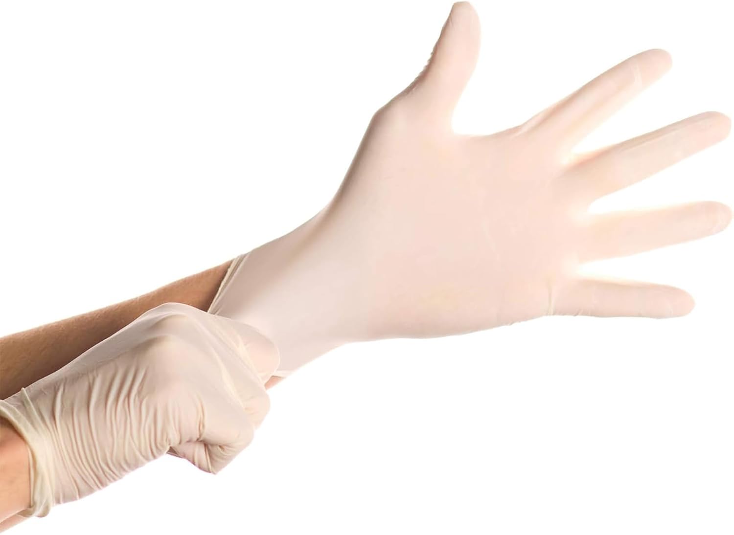 Safeguard unisex adult Latex Gloves, Box, Medium ,100 Count (Pack of 1)