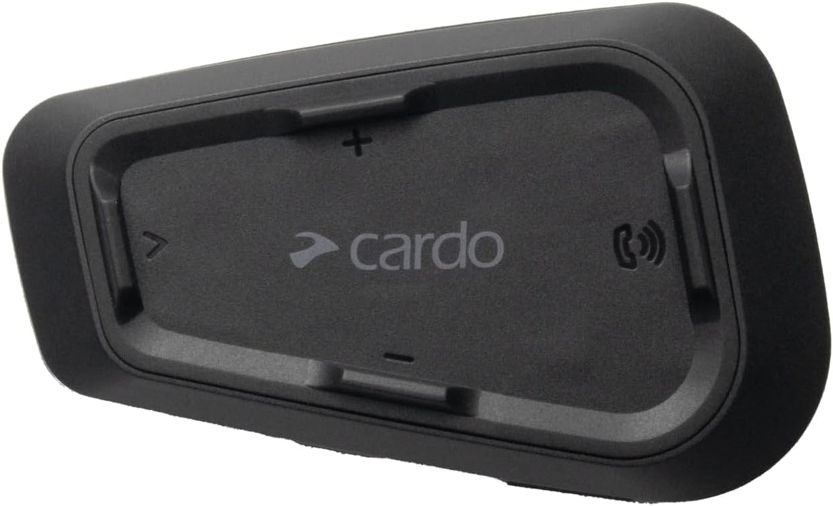 Cardo Systems Spirit Motorcycle Bluetooth Communication Headset, 2-Way Bluetooth, Thin 32mm Speakers, Waterproof, Universal Connectivity - Single Pack
