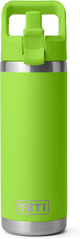 YETI Rambler 18 oz Bottle, Vacuum Insulated, Stainless Steel with Color Matching Straw Cap, Venom