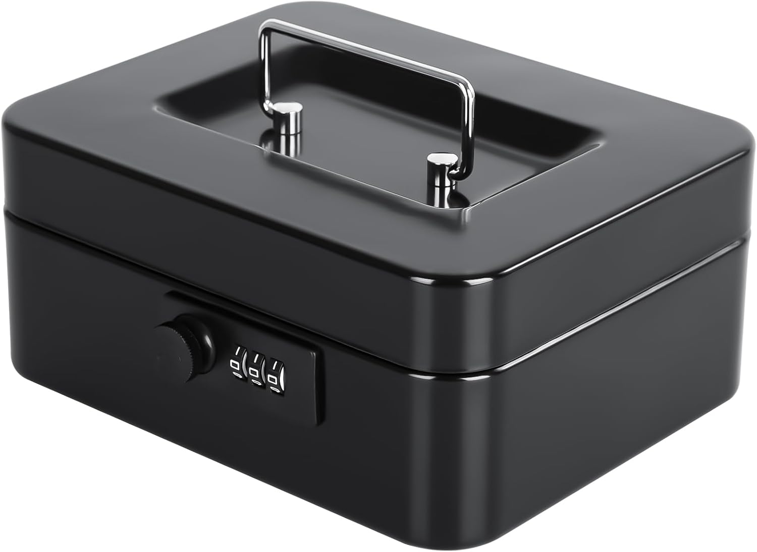 KYODOLED Small Metal Combination Lock Box for Cash and Medication, 7.87"