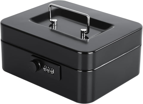 KYODOLED Small Metal Combination Lock Box for Cash and Medication, 7.87"