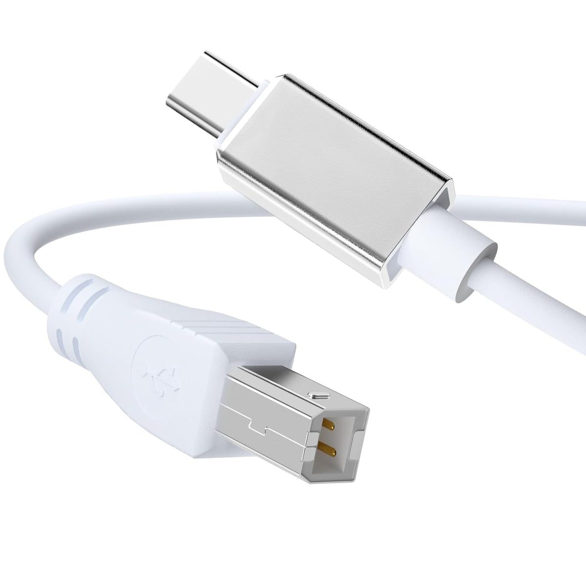 MeloAudio USB C MIDI Interface, Type C to USB 2.0 for Midi Controller, Keyboard, Audio Interface, 6.6FT USB B to USB C Printer Cable for Samsung, Laptop, MacBook