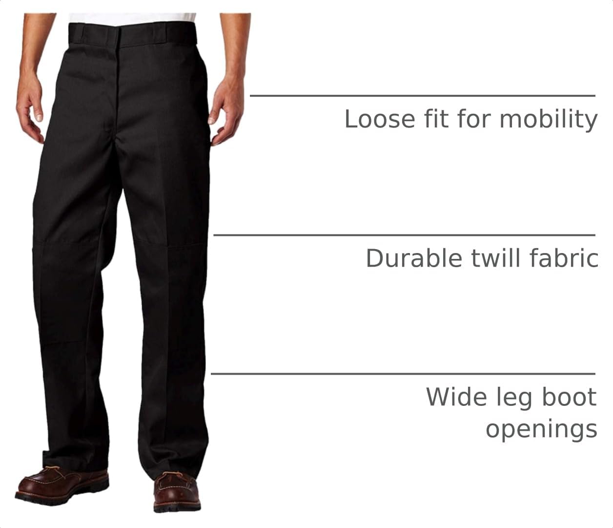 Dickies Men's Loose Fit Double Knee Work Pant