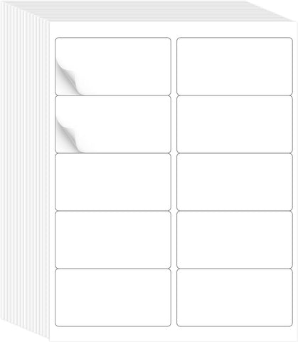 L LIKED 2"x4" Bulk Printable White Label Stickers 15000 Labels 1500 Sheets