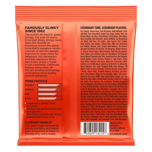 Ernie Ball Skinny Top Heavy Bottom Slinky Nickel Wound Electric Guitar Strings 3 Pack - 10-52 Gauge