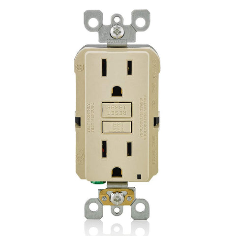 Leviton Slim GFCI Outlet, Non Tamper-Resistant, 15 Amp, GFNT1-W, White