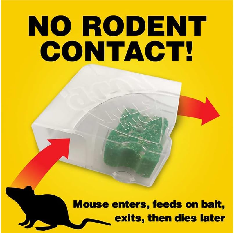 d-Con Corner Fit Mouse Bait Station, Disposable 0.5 Oz, 3 Pack