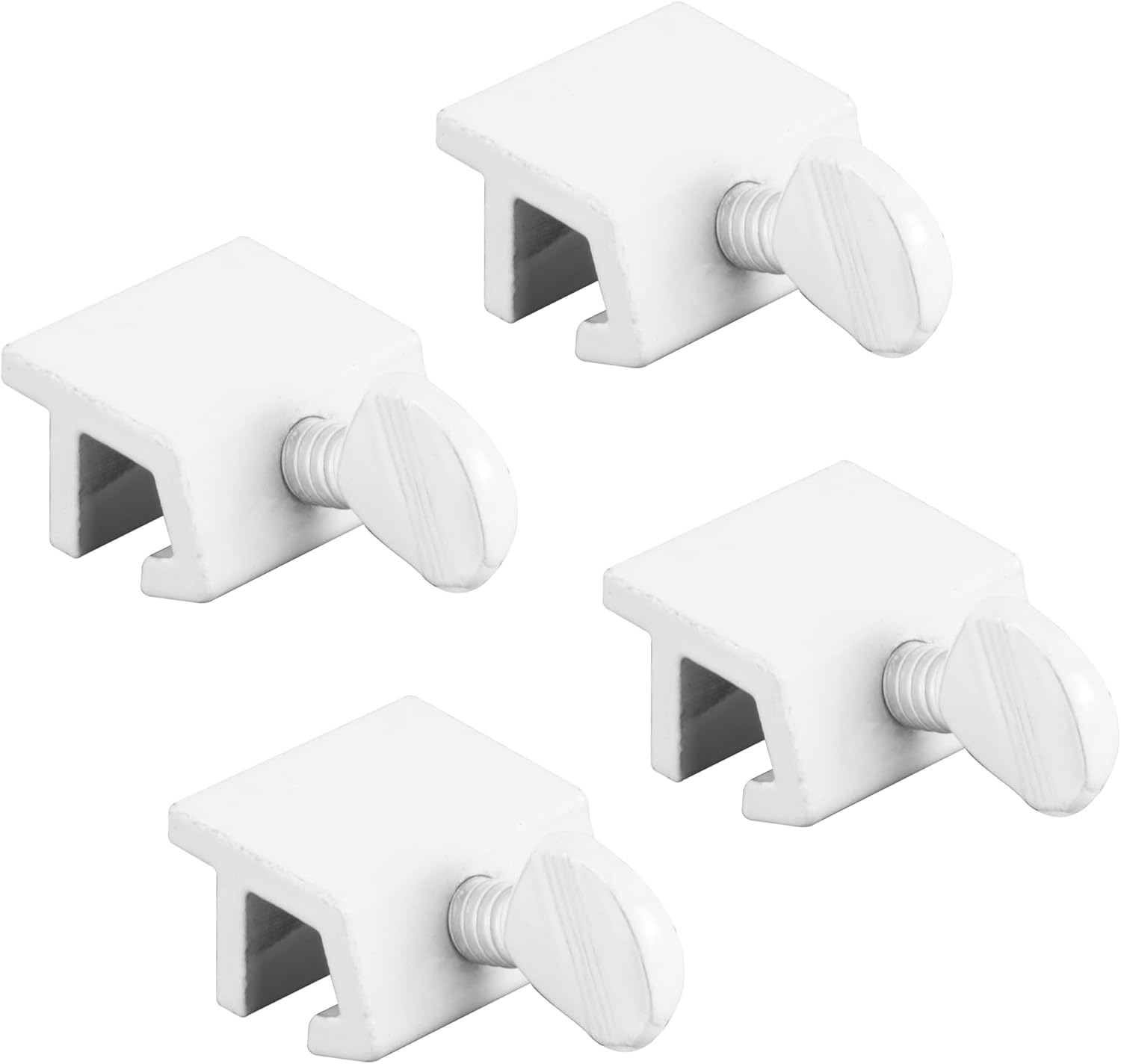 Prime-Line Sliding Window Security Lock, White, 1/8 in. Rail, 4 Pack