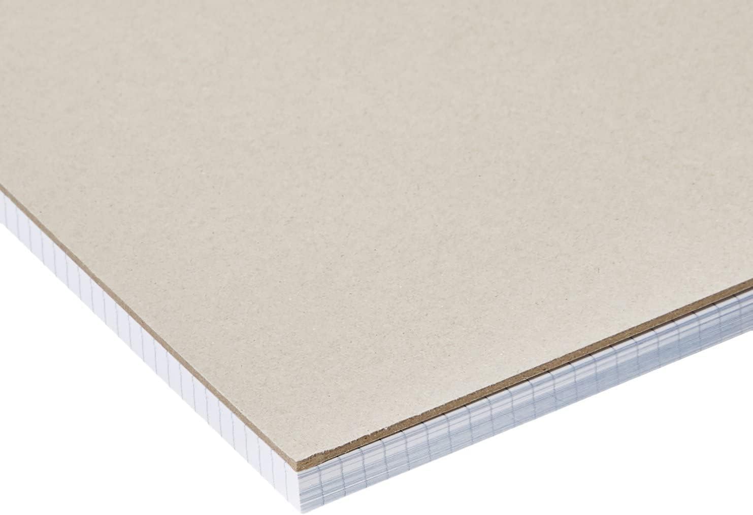 Amazon Basics Quad-Ruled Graph Paper Pad with Sturdy Back, Perforated, 8.5" x 11.75", White, 100 Sheets/Pad, 2-Pack