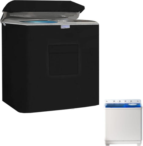 Twin Tub Washing Machine Cover for 40lbs Portable Mini Compact Washer Machine,Waterproof, Sun-Proof, Extend their Service Life, Zipper Design for Easy Use (34.5"W×20"D×40"H)
