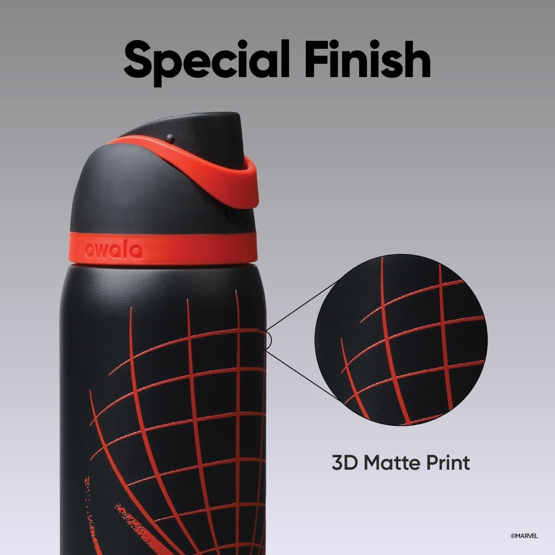 Owala Marvel Spider-Man FreeSip Stainless Steel Water Bottle 32 oz