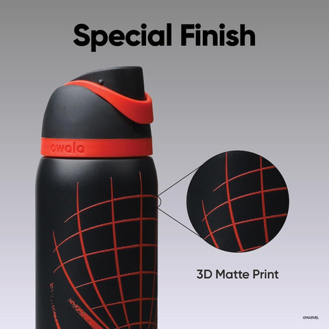Owala Marvel Spider-Man FreeSip Stainless Steel Water Bottle 32 oz