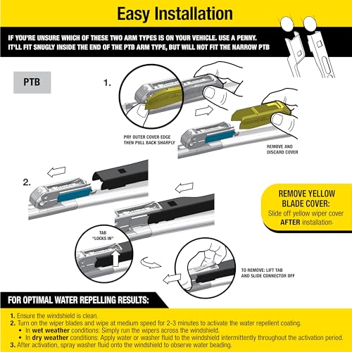 Rain-X 810160 Latitude 2-In-1 Water Repellent Wiper Blades, 24" and 19" Windshield Wipers (Pack Of 2), Automotive Replacement Windshield Wiper Blades With Patented Rain-X Water Repellency Formula